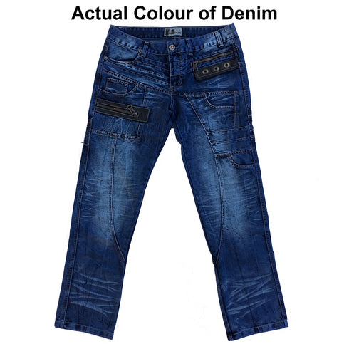 Kosmo Lupo Jeans KM012 Front Blue