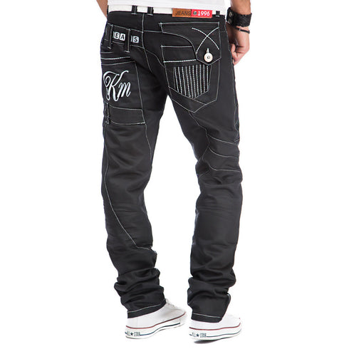 Kosmo Lupo Black Jeans - KM030-1