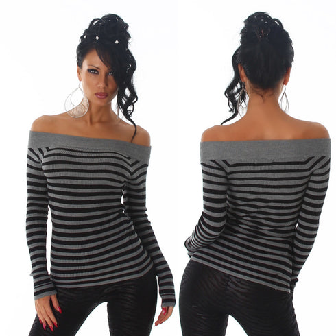 Long Sleeve Off Shoulder Jumper