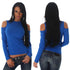 Long Sleeve Open Shoulder Top