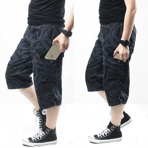 Camouflage Cargo Long Shorts