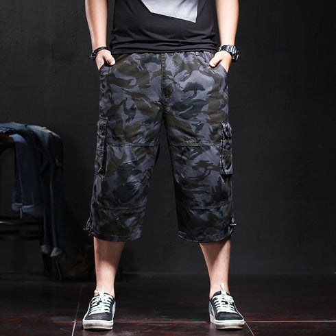 Camouflage Cargo Long Shorts