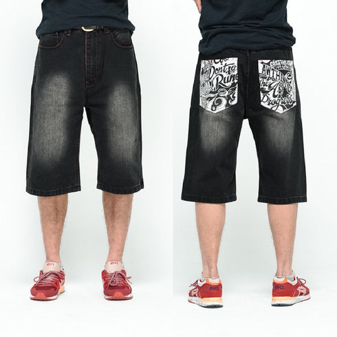 Black Washed Lightweight Denim Shorts