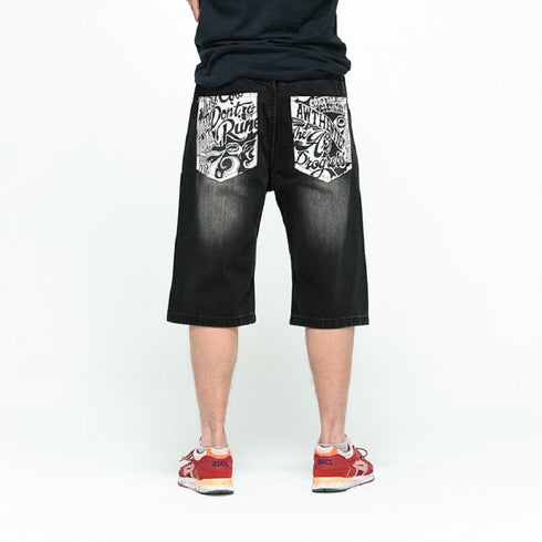 Black Washed Lightweight Denim Shorts