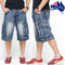 big man denim cargo shorts