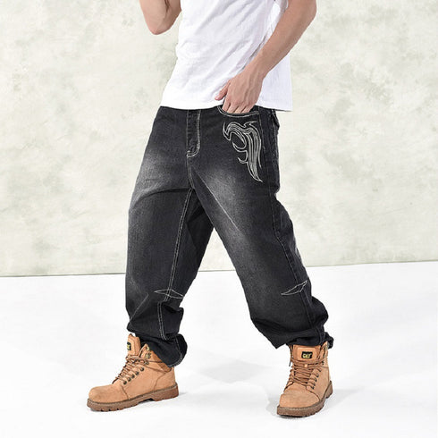 Black Washed Jeans Designer Denim Pants