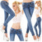 Girl Vivi Blue Skinny Low Rise Jeans - 817C