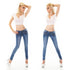 Girl Vivi Blue Skinny Low Rise Jeans - 817C