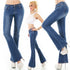 Hello Miss Flare Cut Jeans Blue Washed - 914
