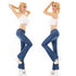 Hello Miss Flare Cut Jeans Blue Washed - 914