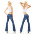 Hello Miss Flare Cut Jeans Blue Washed - 914