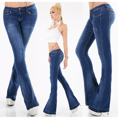 My Bestiny Flare Cut Jeans Raw Cuff