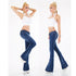 My Bestiny Flare Cut Jeans Raw Cuff