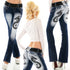 Red Seventy Bootcut Jeans Blue Washed - W3009