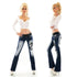 Red Seventy Bootcut Jeans Blue Washed - W3009