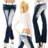 Red Seventy Bootcut Jeans Blue Washed - W3009