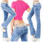 Red Seventy Blue Bootcut Jeans Low Rise - WT353