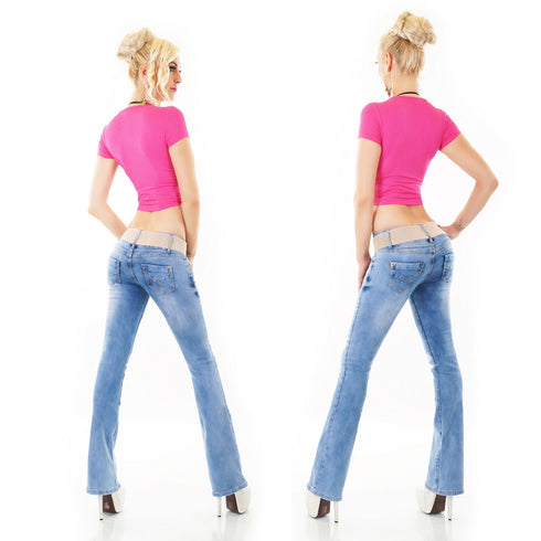 Red Seventy Blue Bootcut Jeans Low Rise - WT353
