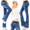 Red Seventy Bootcut Jeans Blue Washed - WT362