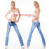 Red Seventy - Light Blue Ripped Bootcut Jeans