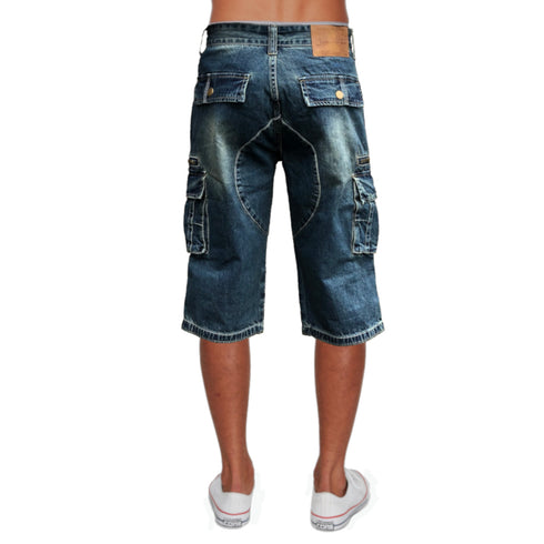 Cargo Denim Blue Walk Shorts
