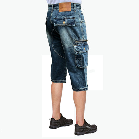 Cargo Denim Blue Walk Shorts