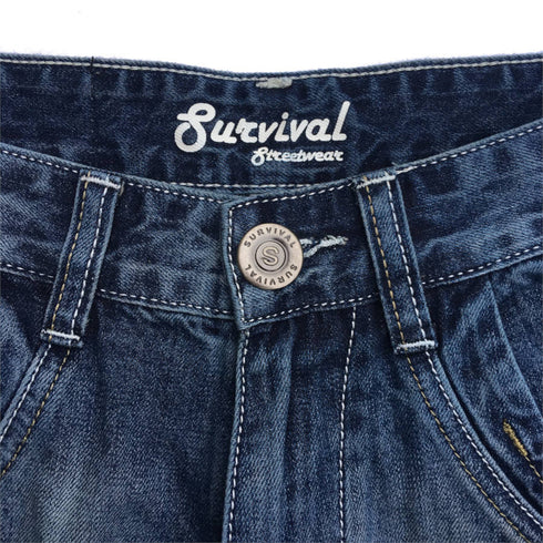 Cargo Blue Washed Denim Walk Shorts
