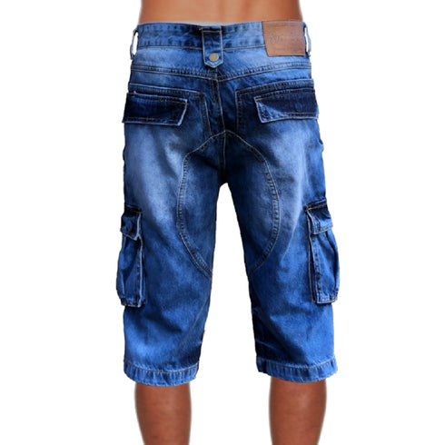Cargo Blue Washed Denim Walk Shorts