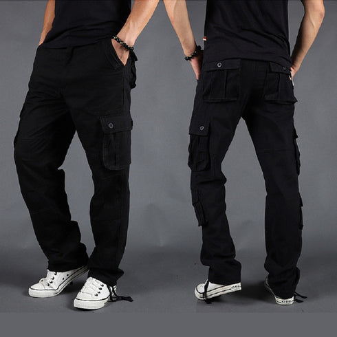 mens black cargo pants relaxed fit