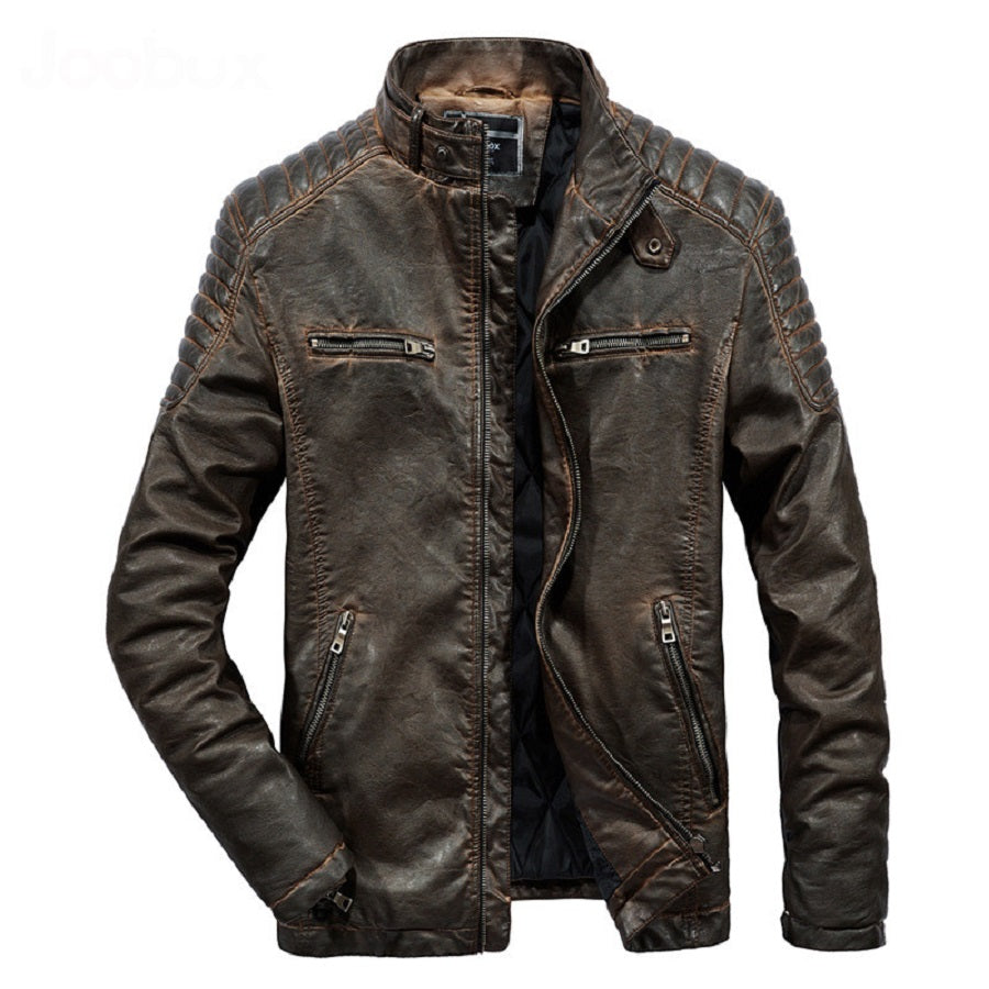Faux Leather Lined Biker Jacket – Survival Streetwear