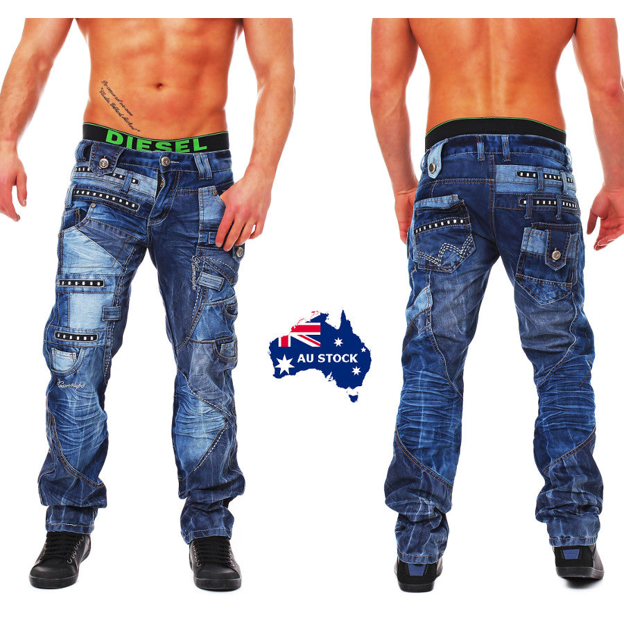 Kosmo Lupo Men's Jeans KM8004-1-bans W31/L32